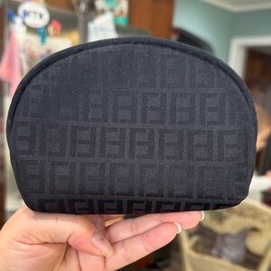 FENDI Vintage Zucca FF Cosmetics Pouch Bag Clutch Toiletry Travel